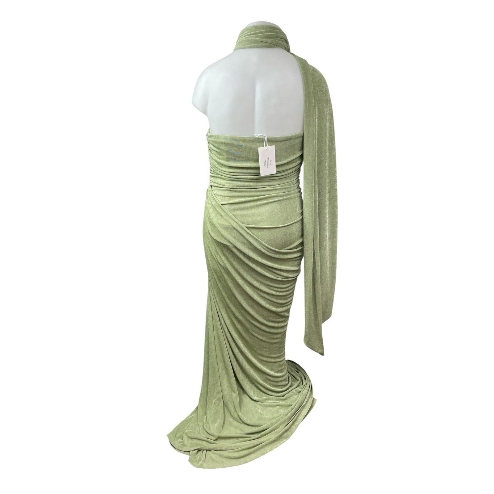 New Khanum's Kahlia Draped Sleeveless Tube Bandeau Scarf Maxi Bodycon Dress 3xl — image 4 of 7